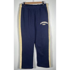 The Mayfair Group blue yellow wide leg Kindness Crew sweatpants striped M/L